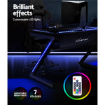 Artiss Gaming Desk Office Computer Desks LED Study Table Racer Chair Laptop Home