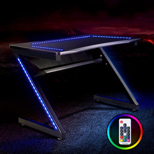 Artiss Gaming Desk Office Computer Desks LED Study Table Racer Chair Laptop Home