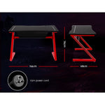 Artiss Gaming Desk Office Computer Desks LED Study Table Racer Chair Desktop RGB
