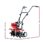 Giantz 88CC Garden Cultivator Tiller Petrol 36 Tines Rototiller Rotary Hoe