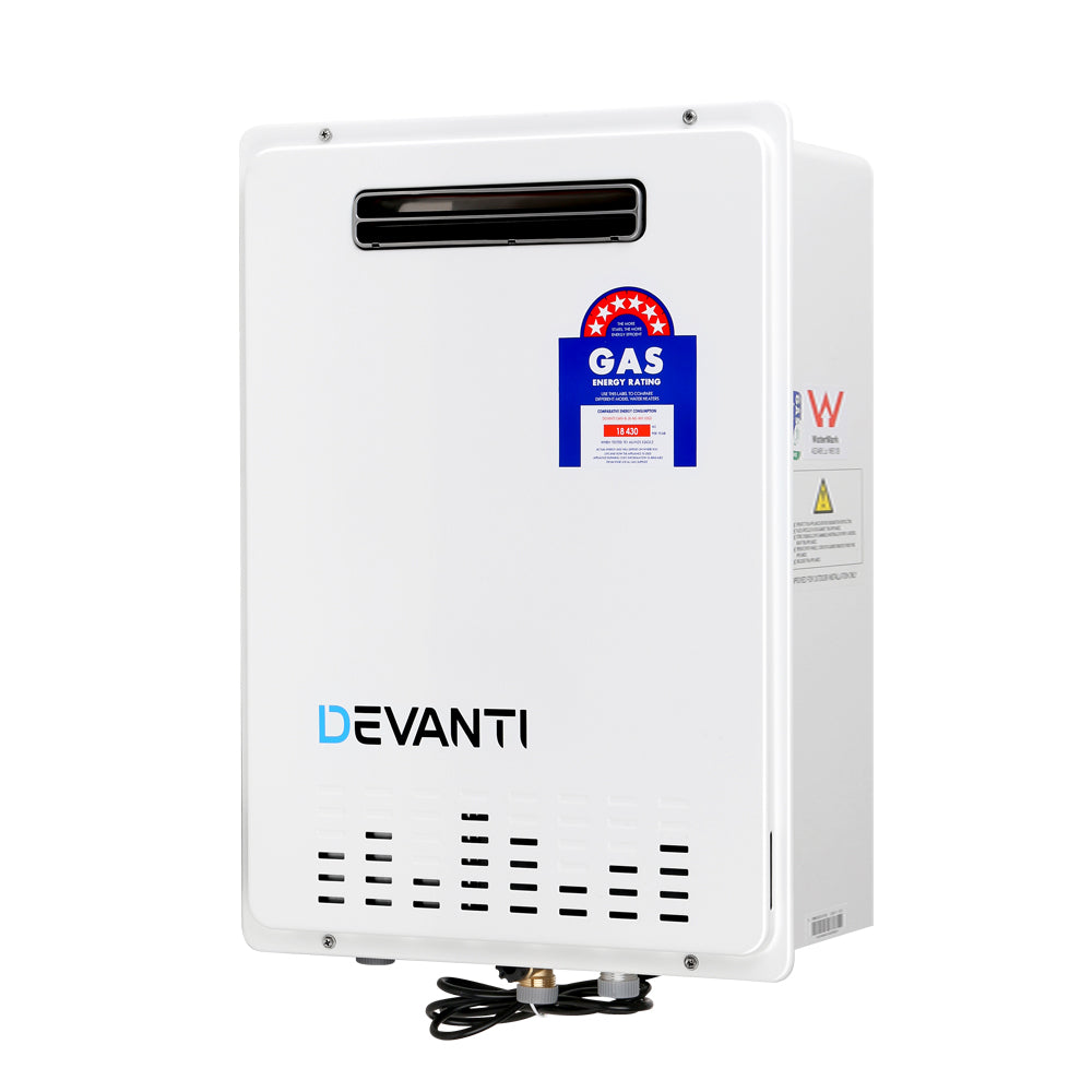 DEVANTI Gas Water Heater NG Natural Gas 30L White