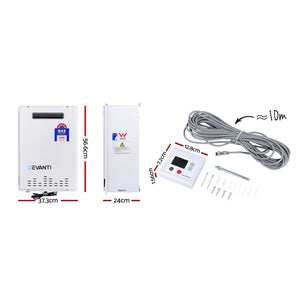 DEVANTI Gas Water Heater NG Natural Gas 30L White