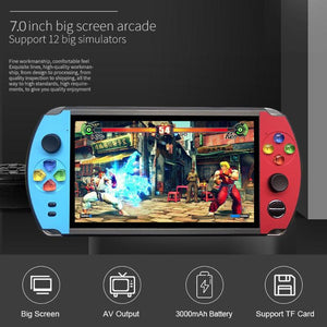 X19 Handheld Retro Game Console 7.0 inch IPS Screen Built-in 1600/2500 Classic Games 16GB Video Game Player For FC/GBA/NES Game