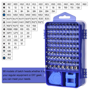 KINDLOV Phone Repair Tools Kit Screwdriver Set Precision 115 In 1 Magnetic Torx Hex Bit Screw Driver Bits Insulated Multitools