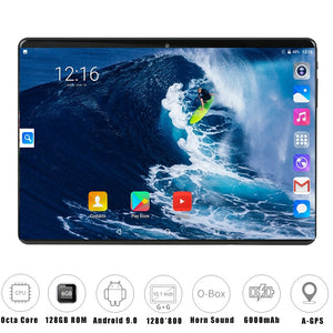 2020 Global Version 10 inch tablet PC 6GB RAM 128GB ROM 1280*800 IPS Dual SIM Card 3G 4G LTE WiFi Android 9.0 tablets10.1+Gifts