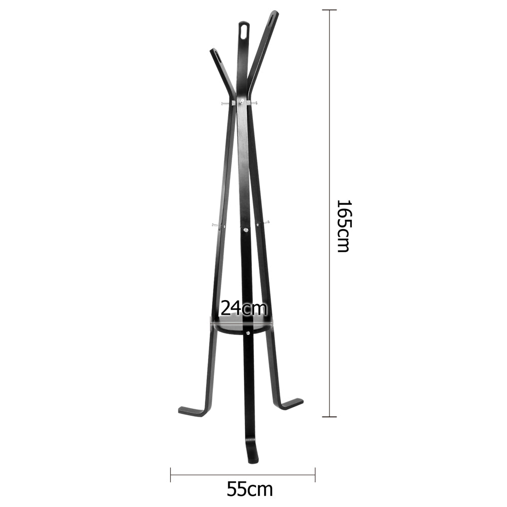 Artiss Wooden Coat Hanger Stand - Black