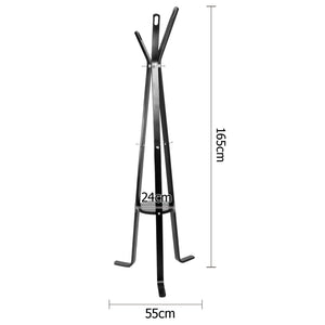 Artiss Wooden Coat Hanger Stand - Black