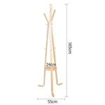 Artiss Wooden Coat Hanger Stand - Beige