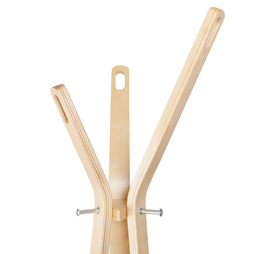 Artiss Wooden Coat Hanger Stand - Beige