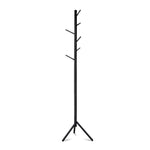 Artiss Wooden Clothes Stand with 6 Hooks - Black