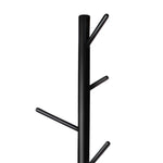 Artiss Wooden Clothes Stand with 6 Hooks - Black