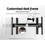 Electric Motorised Height Adjustable Standing Desk - Black Frame with 140cm Black Top