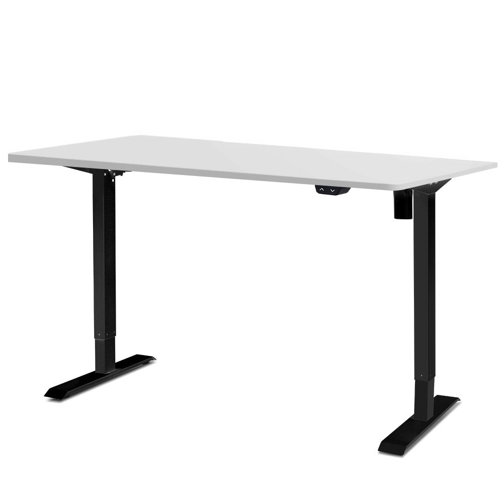 Electric Motorised Height Adjustable Standing Desk - Black Frame with 100cm White Top