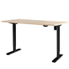 Electric Motorised Height Adjustable Standing Desk - Black Frame with 140cm Natural Oak Top