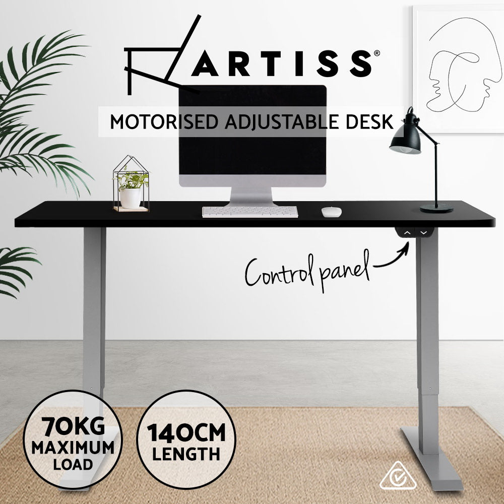 Artiss Standing Desk Height Adjustable Motorised Electric Sit Stand Table Riser 140cm