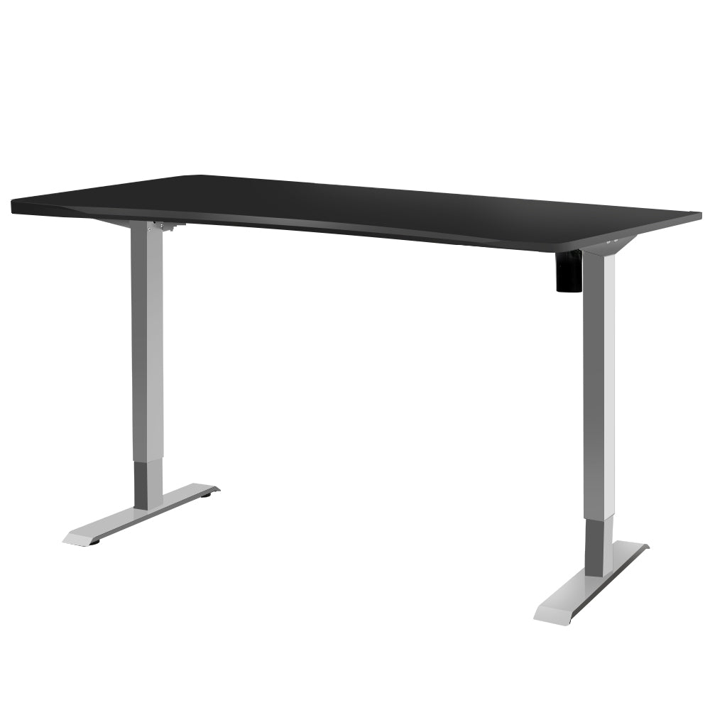 Artiss Standing Desk Sit Stand Table Height Adjustable Motorised Frame Riser with Curved Desk Top
