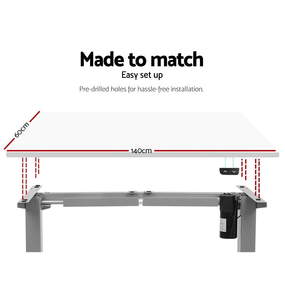 Artiss Standing Desk Height Adjustable Motorised Electric Sit Stand Computer Table 140cm