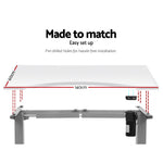 Artiss Standing Desk Sit Stand Table Height Adjustable Motorised Frame Riser 140cm Curved Desk Top