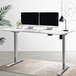 Artiss Standing Desk Sit Stand Table Height Adjustable Motorised Frame Riser 140cm Curved Desk Top