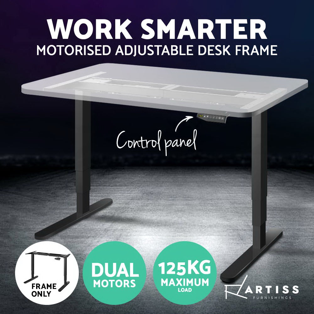 Artiss Motorised Standing Desk - Black