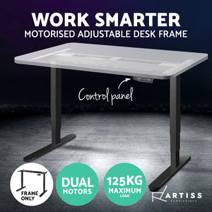 Artiss Motorised Standing Desk - Black