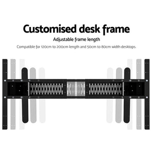 Artiss Motorised Standing Desk - Black