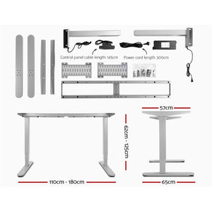 Artiss Motorised Standing Desk - Grey