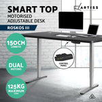 Artiss Height Adjustable Standing Desk Sit Stand Motorised Electric Roskos III Grey Black