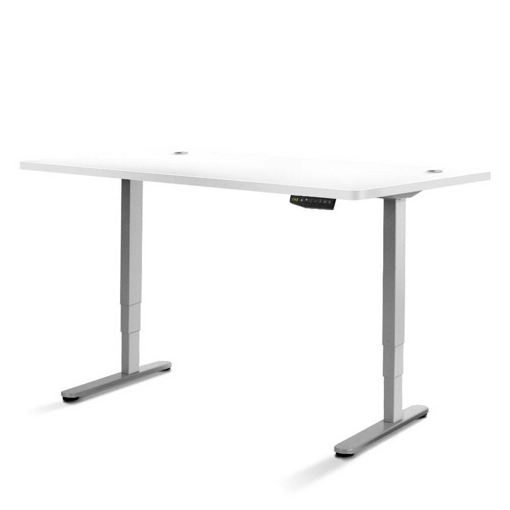 Artiss Height Adjustable Standing Desk Sit Stand Motorised Electric Roskos III Grey White