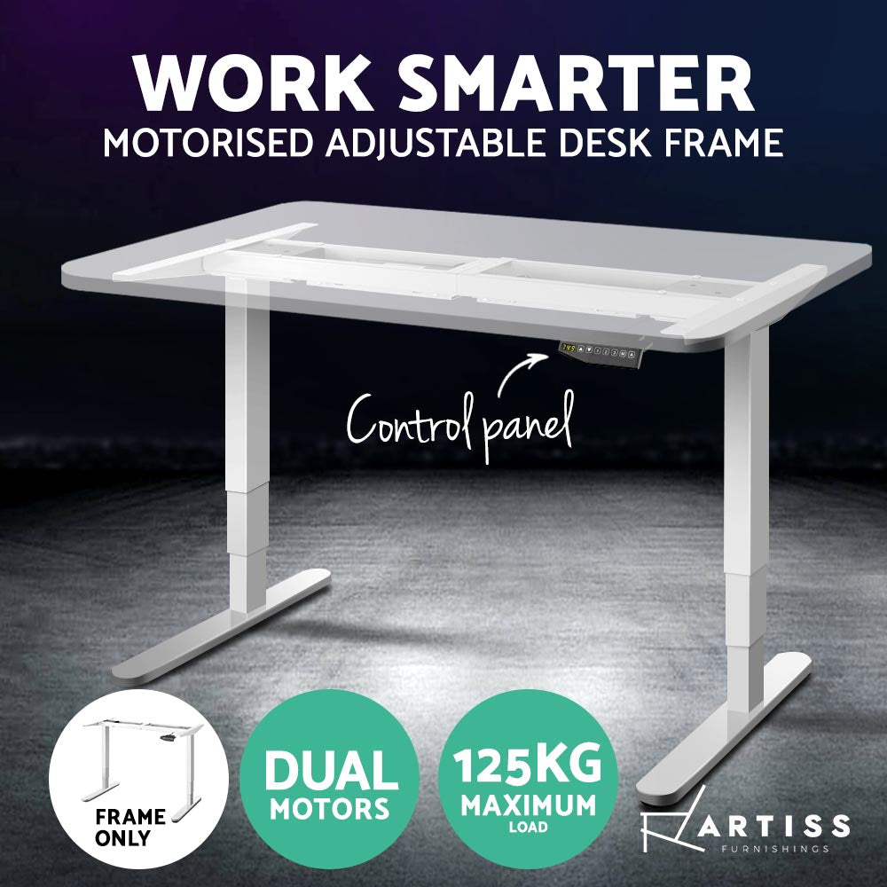 Artiss Motorised Standing Desk - White