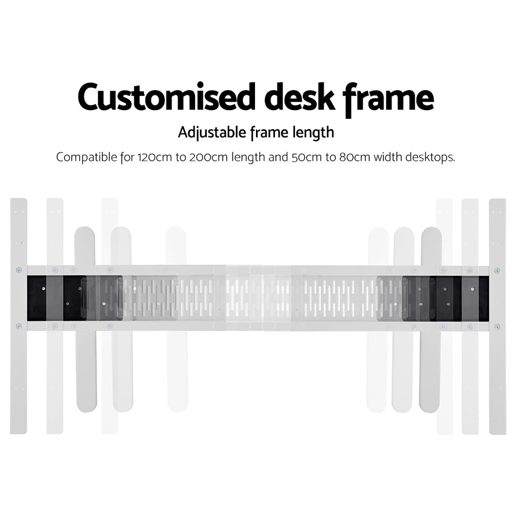 Artiss Motorised Standing Desk - White