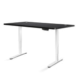 Electric Motorised Height Adjustable Standing Desk - White Frame with 160cm Black Top