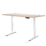 Artiss Height Adjustable Standing Desk Sit Stand Motorised Electric Roskos III White White Oak