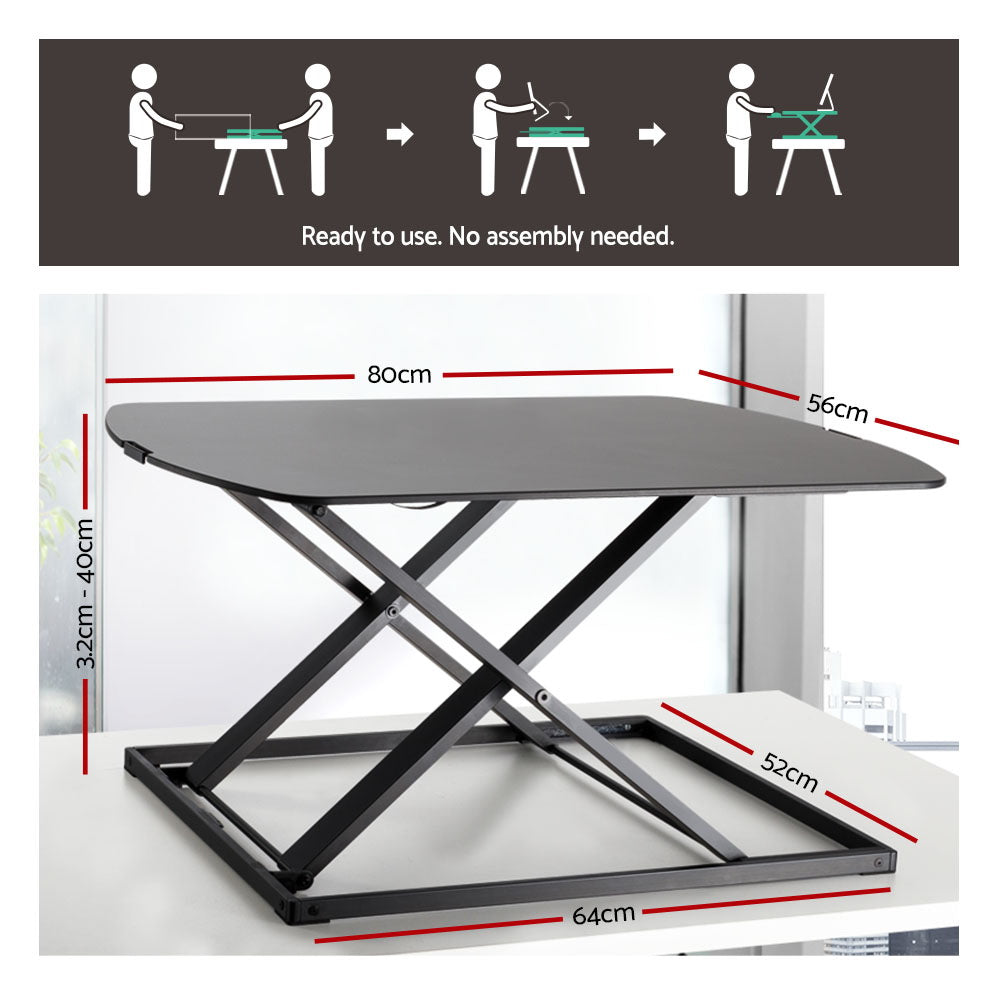 Height Adjustable Standing Desk - Black
