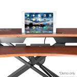 Artiss Height Adjustable Standing Desk Office Sit Stand Riser Walnut