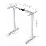 Motorised Height Adjustable Standing Desk - White