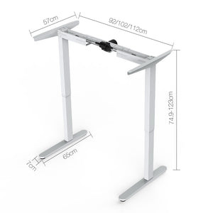 Motorised Height Adjustable Standing Desk - White