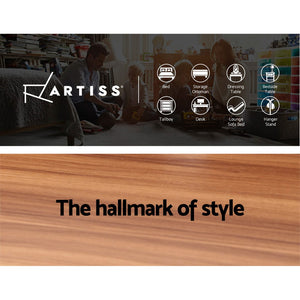 Artiss Office Computer Desk Study Table Workstation Storage Bookshelf Walnut