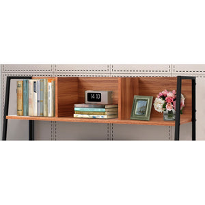 Artiss Office Computer Desk Study Table Workstation Storage Bookshelf Walnut