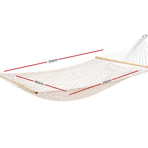 Gardeon Double Swing Hammock Bed Cream