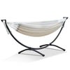 Gardeon Hammock Bed with Steel Frame Stand  - Cream