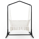 Gardeon Double Swing Hammock Chair with Stand Macrame Outdoor Bench Seat Chairs