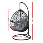 Gardeon Outdoor Hanging Swing Chair - Black