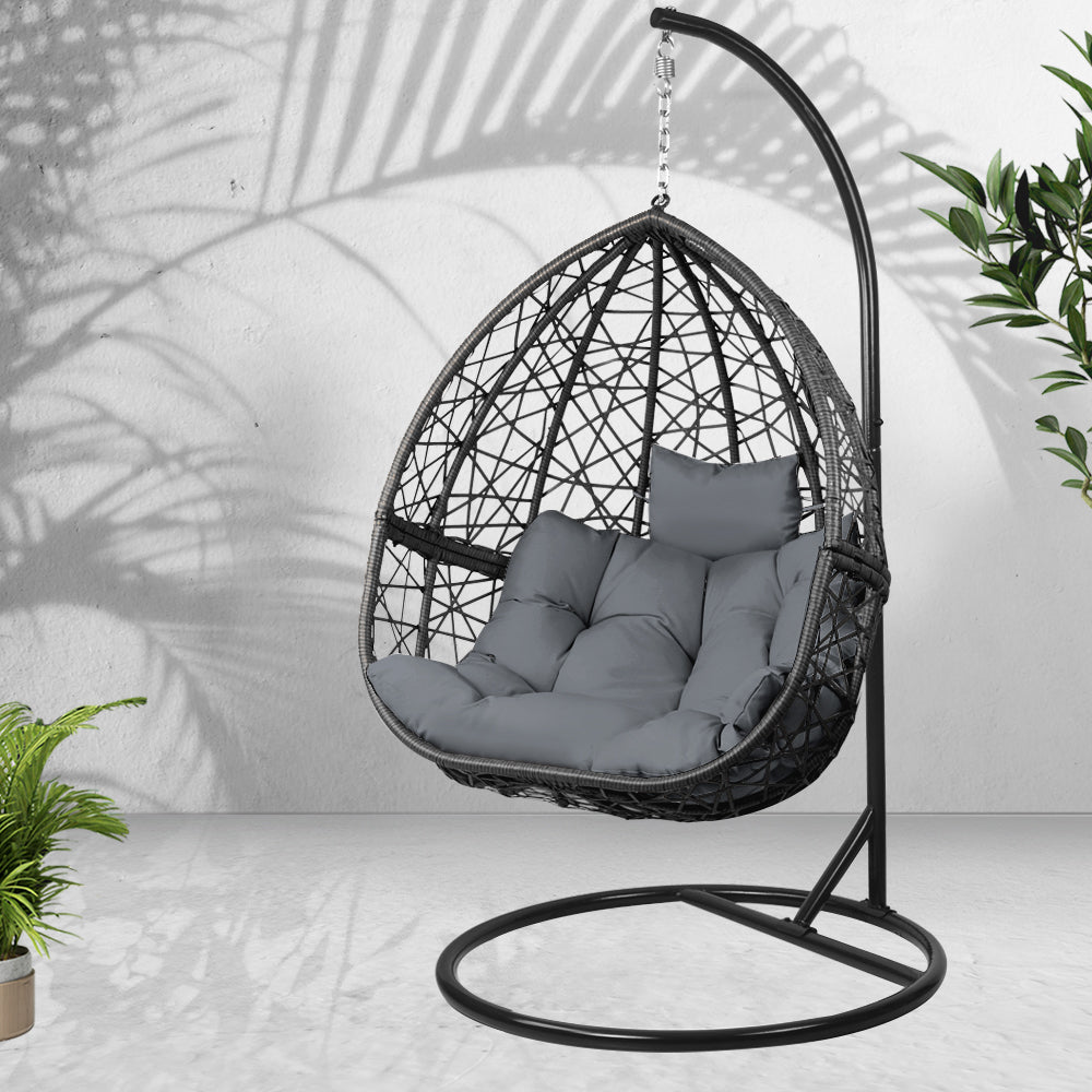 Gardeon Outdoor Hanging Swing Chair - Black