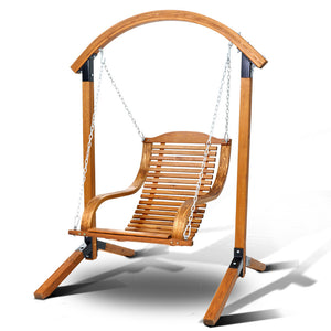 Gardeon Outdoor Furniture Timber Hammock Chair Wooden Patio Swing Lounge Chairs