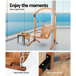 Gardeon Outdoor Furniture Timber Hammock Chair Wooden Patio Swing Lounge Chairs