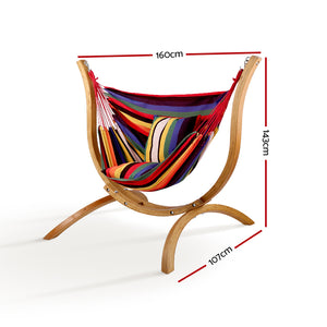 Gardeon Hammock with Wooden Hammock Stand