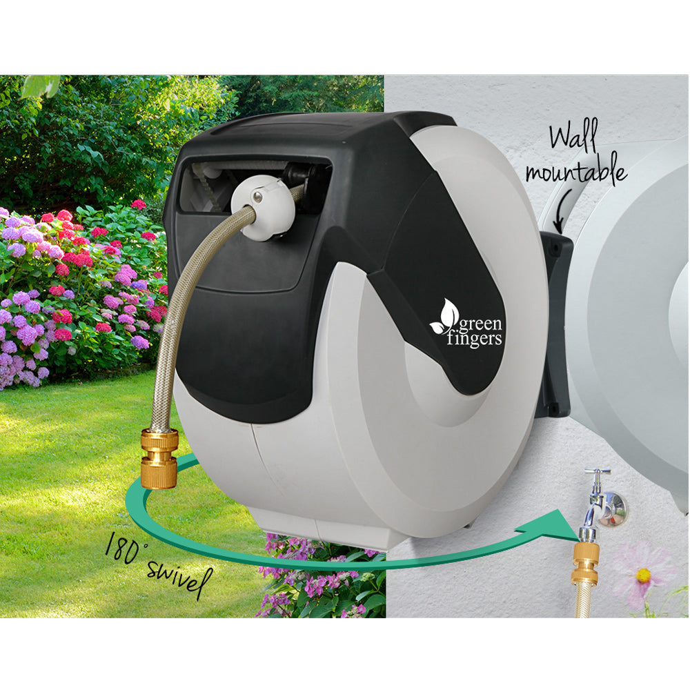 Green Fingers 30m Retractable Water Hose Reel