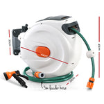 Greenfingers Retractable Hose Reel 30M Garden Water Spray Gun Auto Rewind