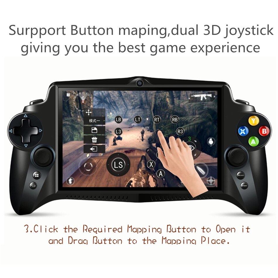 JXD S192K 7 inch 1920X1200 Quad Core 4G/64GB New GamePad 10000mAh Android 5.1 Tablet PC Video Game Console 18 simulators/PC Game